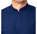 Блуза «Фудмейкер» с воротником-стойкой мужская/женская синяя